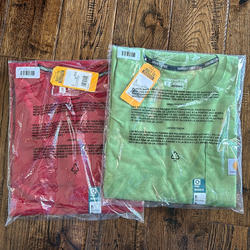 Carhartt Shirts XL short and long sleeve